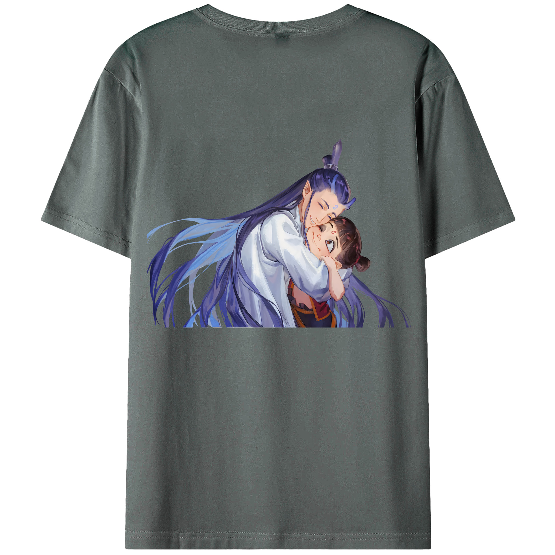 （画像用） Ne Zha 2 ナタ 魔童の大暴れ 綿100％半袖Tシャツ（背面プリント）